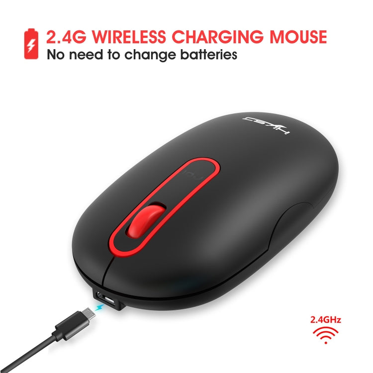 HXSJ T15 2.4GHz 4 tasti mouse muto senza fili, T15 Black, T15 White