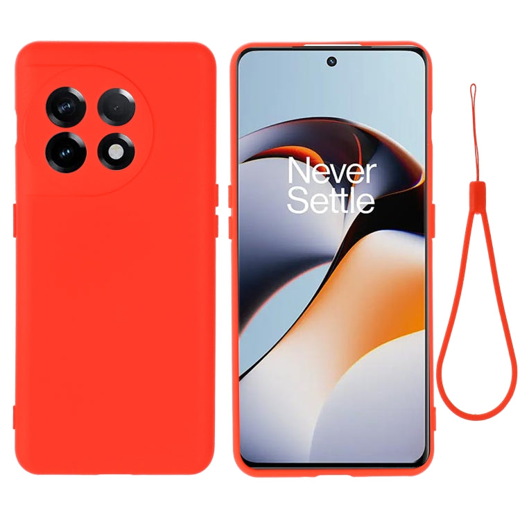 Custodia per telefono a copertura totale antiurto in silicone liquido di colore puro, For OnePlus Ace 2 / 11R