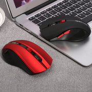 HXSJ X50 2.4G 6 tasti 1600 DPI Mouse wireless regolabile a tre velocità, X50 Black, X50 Red