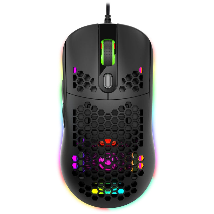 HXSJ X600 Mouse da gioco cablato con programmazione macro luminosa RGB a 6 tasti, X600