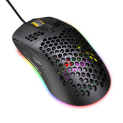 HXSJ X600 Mouse da gioco cablato con programmazione macro luminosa RGB a 6 tasti, X600