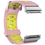 Per cinturino da polso di ricambio in silicone bicolore Fitbit Ionic con fibbia e connettore