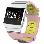 Per cinturino da polso di ricambio in silicone bicolore Fitbit Ionic con fibbia e connettore