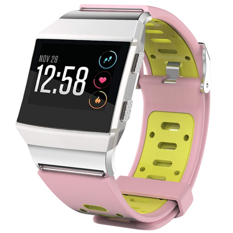 Per cinturino da polso di ricambio in silicone bicolore Fitbit Ionic con fibbia e connettore