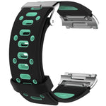 Per cinturino da polso di ricambio in silicone bicolore Fitbit Ionic con fibbia e connettore