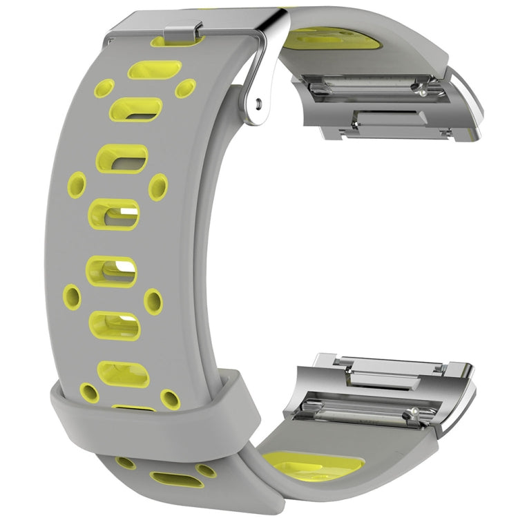 Per cinturino da polso di ricambio in silicone bicolore Fitbit Ionic con fibbia e connettore