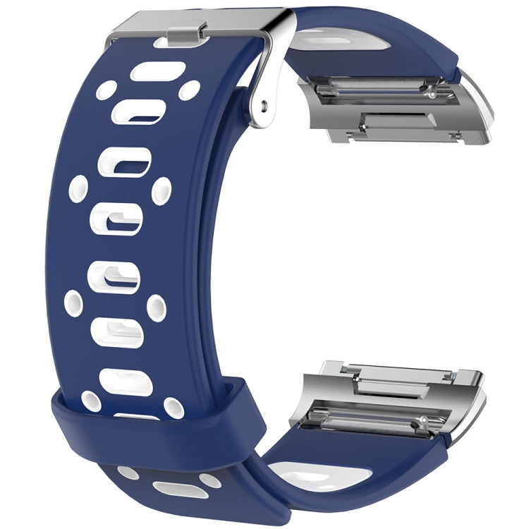 Per cinturino da polso di ricambio in silicone bicolore Fitbit Ionic con fibbia e connettore