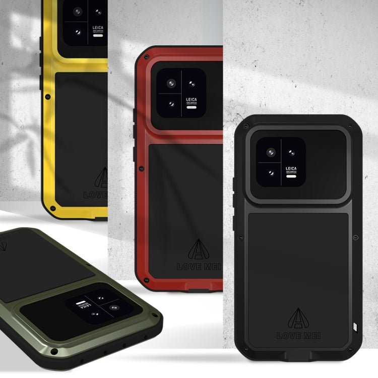 Custodia per telefono antipolvere impermeabile LOVE MEI in metallo antiurto, For Xiaomi 13, For Xiaomi 13 Pro