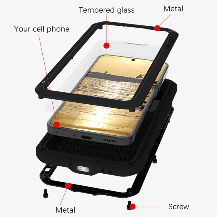 Custodia per telefono antipolvere impermeabile LOVE MEI in metallo antiurto, For Xiaomi 13, For Xiaomi 13 Pro