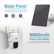 ESCAM G24 3MP WiFi Smart Night Vision Citofono vocale bidirezionale Supporto per telecamera solare Full HD Riconoscimento AI Allarme PIR, G24