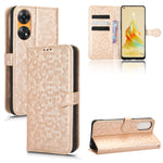 Custodia per telefono in pelle con trama a nido d'ape, For OPPO A58 5G, For OPPO Reno8 T 4G, For OPPO Reno9 Pro, For OPPO Reno9 Pro+