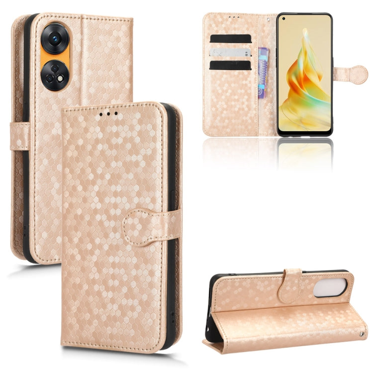 Custodia per telefono in pelle con trama a nido d'ape, For OPPO A58 5G, For OPPO Reno8 T 4G, For OPPO Reno9 Pro, For OPPO Reno9 Pro+