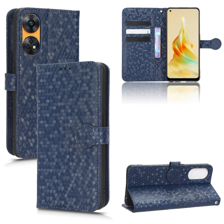 Custodia per telefono in pelle con trama a nido d'ape, For OPPO A58 5G, For OPPO Reno8 T 4G, For OPPO Reno9 Pro, For OPPO Reno9 Pro+