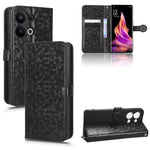 Custodia per telefono in pelle con trama a nido d'ape, For OPPO A58 5G, For OPPO Reno8 T 4G, For OPPO Reno9 Pro, For OPPO Reno9 Pro+