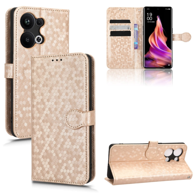 Custodia per telefono in pelle con trama a nido d'ape, For OPPO A58 5G, For OPPO Reno8 T 4G, For OPPO Reno9 Pro, For OPPO Reno9 Pro+
