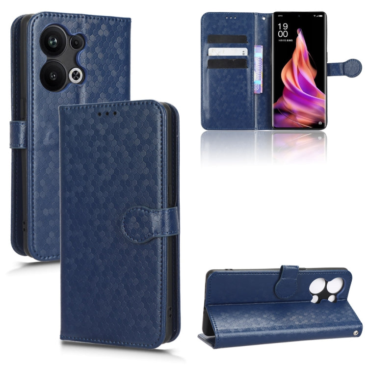 Custodia per telefono in pelle con trama a nido d'ape, For OPPO A58 5G, For OPPO Reno8 T 4G, For OPPO Reno9 Pro, For OPPO Reno9 Pro+
