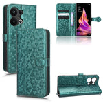 Custodia per telefono in pelle con trama a nido d'ape, For OPPO A58 5G, For OPPO Reno8 T 4G, For OPPO Reno9 Pro, For OPPO Reno9 Pro+
