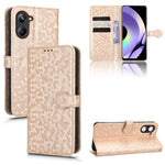 Custodia per telefono in pelle con trama a nido d'ape, For OPPO Reno8 Pro+ 5G, For Realme 10 4G, For Realme 10 Pro, For Realme 10 Pro+