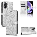 Custodia per telefono in pelle con trama a nido d'ape, For OPPO Reno8 Pro+ 5G, For Realme 10 4G, For Realme 10 Pro, For Realme 10 Pro+