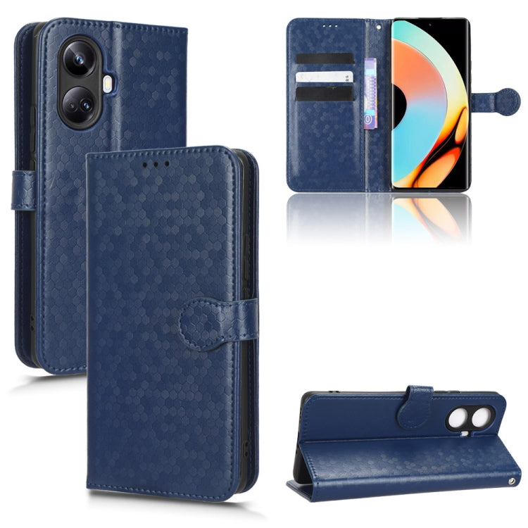 Custodia per telefono in pelle con trama a nido d'ape, For OPPO Reno8 Pro+ 5G, For Realme 10 4G, For Realme 10 Pro, For Realme 10 Pro+