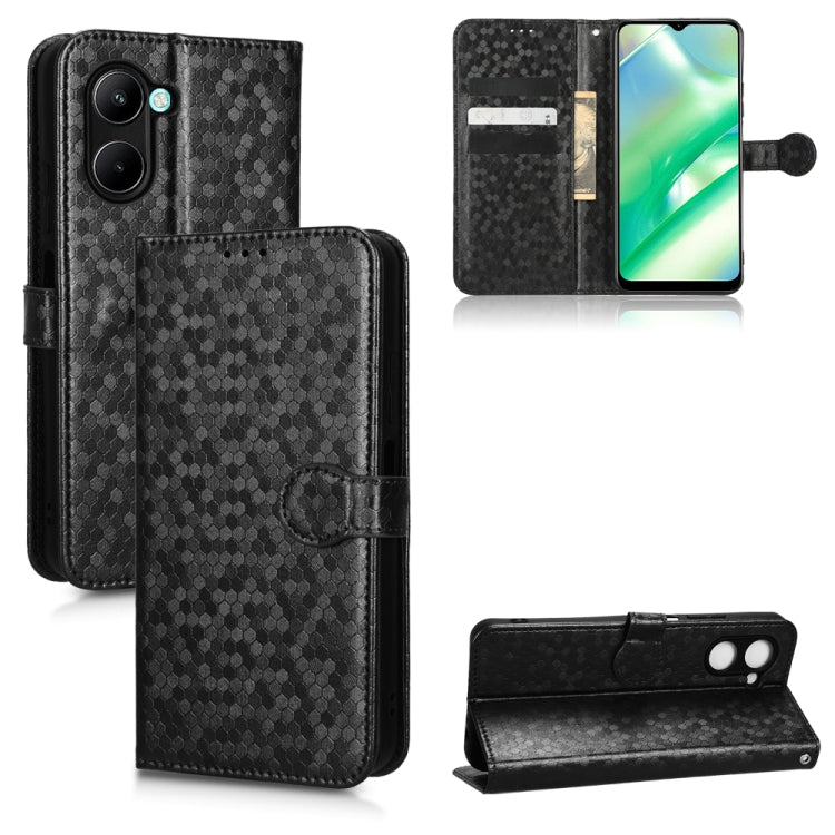Custodia per telefono in pelle con trama a nido d'ape, For Realme C22 4G, For Realme GT Neo 3