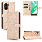 Custodia per telefono in pelle con trama a nido d'ape, For Realme C22 4G, For Realme GT Neo 3