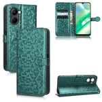Custodia per telefono in pelle con trama a nido d'ape, For Realme C22 4G, For Realme GT Neo 3