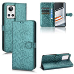 Custodia per telefono in pelle con trama a nido d'ape, For Realme C22 4G, For Realme GT Neo 3