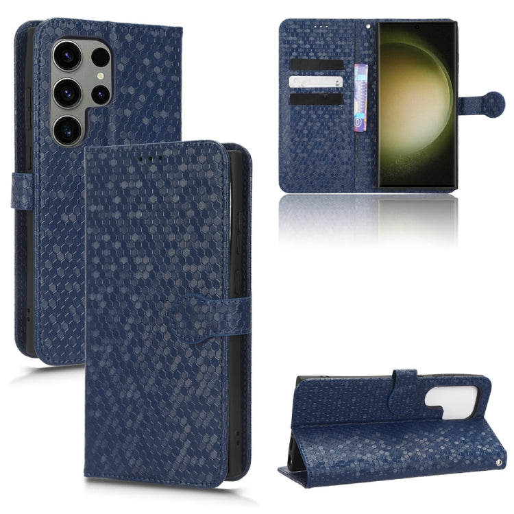 Custodia per telefono in pelle con trama a nido d'ape, For Samsung Galaxy S23 5G, For Samsung Galaxy S23+ 5G, For Samsung Galaxy S23 Ultra 5G, For Samsung Galaxy A54 5G