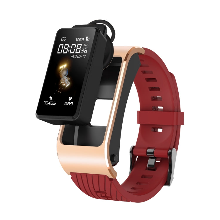 H21 1.14 pollici Silicon Band Staccabile Smart Watch Supporto Misurazione della temperatura / Chiamata Bluetooth / Controllo vocale, Silicon Band (Red), Silicon Band (Black)