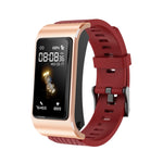 H21 1.14 pollici Silicon Band Staccabile Smart Watch Supporto Misurazione della temperatura / Chiamata Bluetooth / Controllo vocale, Silicon Band (Red), Silicon Band (Black)