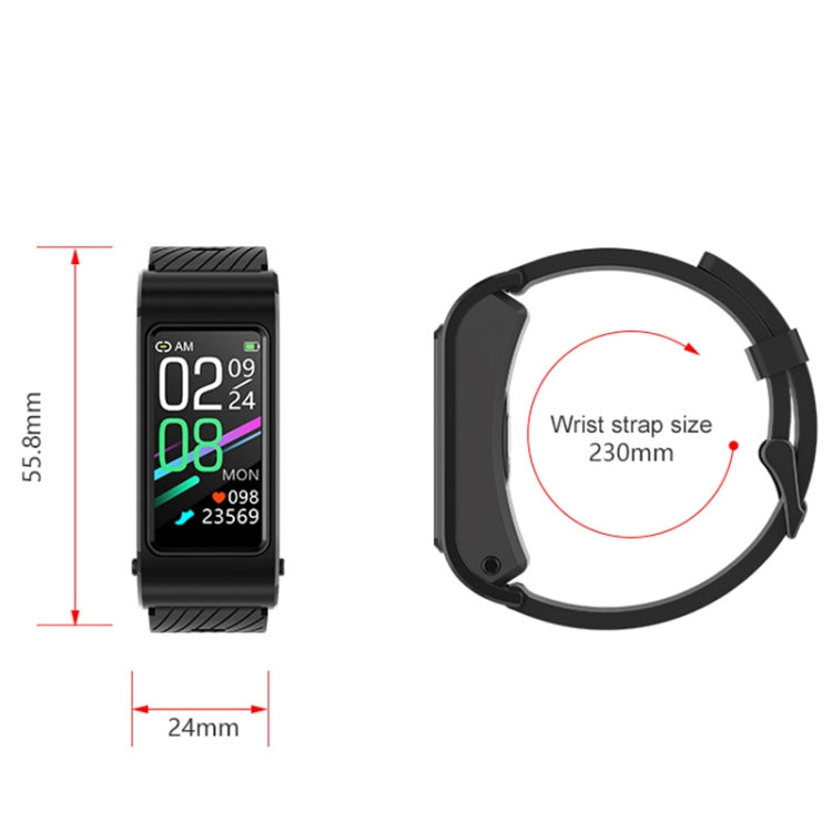 H21 1.14 pollici Silicon Band Staccabile Smart Watch Supporto Misurazione della temperatura / Chiamata Bluetooth / Controllo vocale, Silicon Band (Red), Silicon Band (Black)