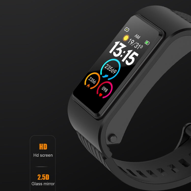 H21 1.14 pollici Silicon Band Staccabile Smart Watch Supporto Misurazione della temperatura / Chiamata Bluetooth / Controllo vocale, Silicon Band (Red), Silicon Band (Black)