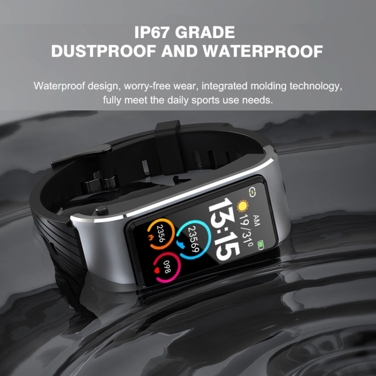 H21 1.14 pollici Silicon Band Staccabile Smart Watch Supporto Misurazione della temperatura / Chiamata Bluetooth / Controllo vocale, Silicon Band (Red), Silicon Band (Black)