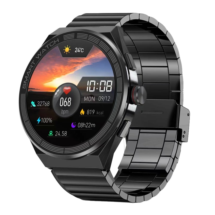 BM01 Cinturino in acciaio da 1,45 pollici IP68 Impermeabile Smart Watch Supporto Chiamata Bluetooth / NFC, Steel Band (Black), Steel Band (Silver)
