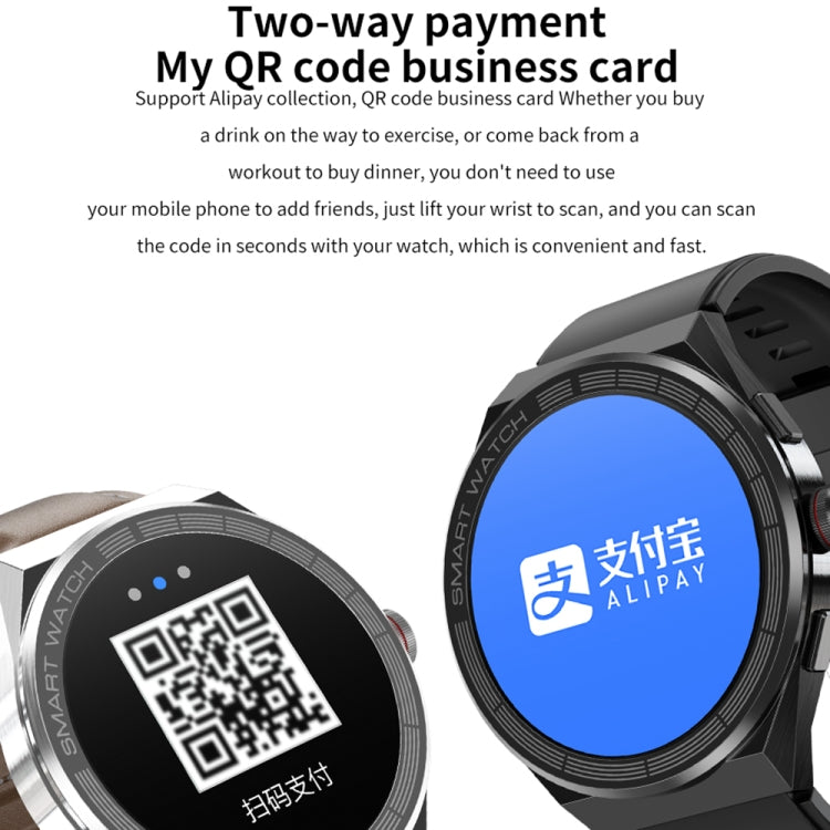 BM01 Cinturino in acciaio da 1,45 pollici IP68 Impermeabile Smart Watch Supporto Chiamata Bluetooth / NFC, Steel Band (Black), Steel Band (Silver)