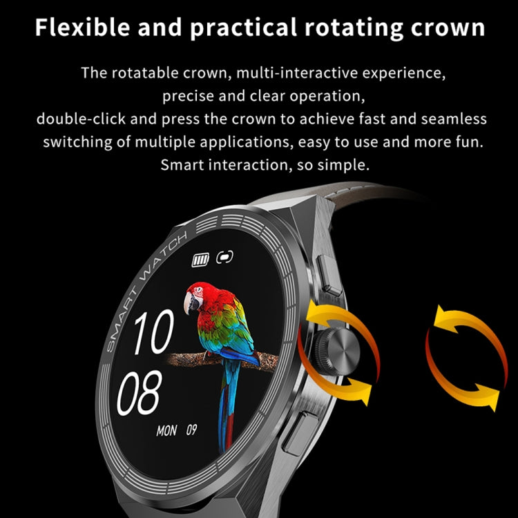 BM01 Cinturino in acciaio da 1,45 pollici IP68 Impermeabile Smart Watch Supporto Chiamata Bluetooth / NFC, Steel Band (Black), Steel Band (Silver)