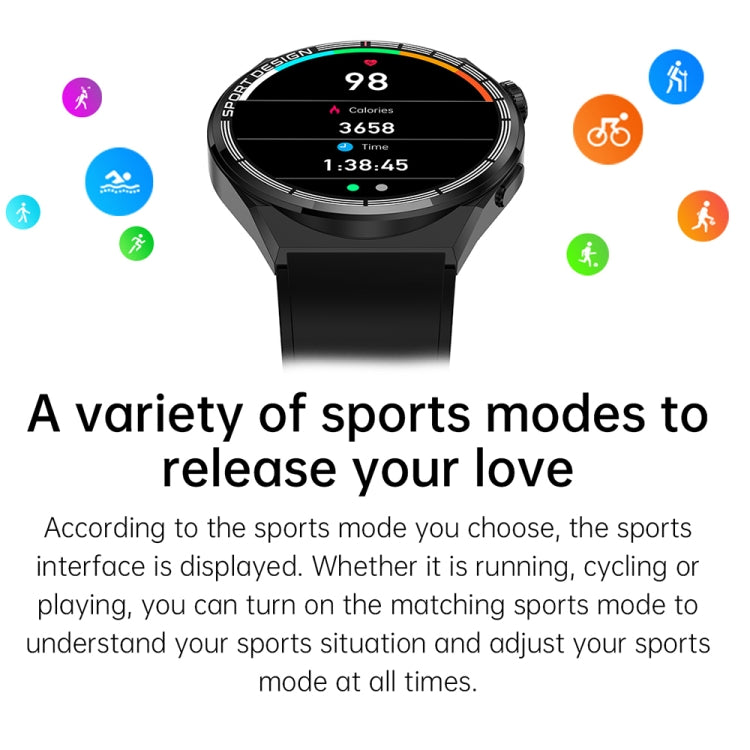 HDT 3 Max 1,6 pollici Cinturino in silicone IP67 Impermeabile Smart Watch Supporto Chiamata Bluetooth / NFC, Silicone Band (Black), Silicone Band (Silver)