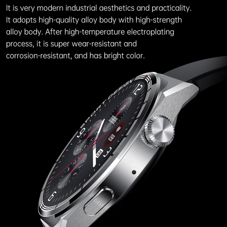 HDT 3 Max 1,6 pollici Cinturino in silicone IP67 Impermeabile Smart Watch Supporto Chiamata Bluetooth / NFC, Silicone Band (Black), Silicone Band (Silver)