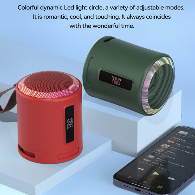 T&G TG373 Subwoofer altoparlante Bluetooth wireless multicolore RGB portatile da esterno con luce a LED