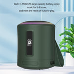 T&G TG373 Subwoofer altoparlante Bluetooth wireless multicolore RGB portatile da esterno con luce a LED
