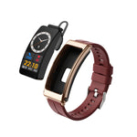 K13 1.14 pollici cinturino in silicone auricolare staccabile Smart Watch supporto chiamata Bluetooth, Silicone Band (Black), Silicone Band (Red), Silicone Band (Black Silver)