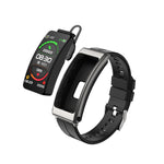 K13 1.14 pollici cinturino in silicone auricolare staccabile Smart Watch supporto chiamata Bluetooth, Silicone Band (Black), Silicone Band (Red), Silicone Band (Black Silver)