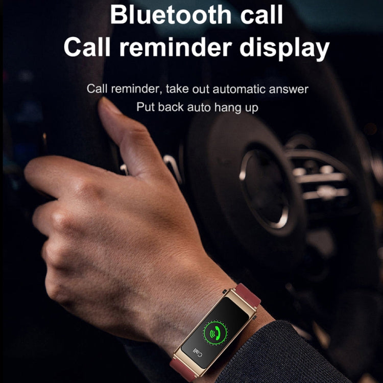 K13 1.14 pollici cinturino in silicone auricolare staccabile Smart Watch supporto chiamata Bluetooth, Silicone Band (Black), Silicone Band (Red), Silicone Band (Black Silver)
