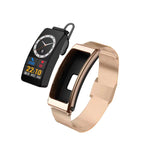 K13 1.14 pollici Steel Band Auricolare Staccabile Smart Watch Supporto Chiamata Bluetooth, Steel Band (Black), Steel Band (Gold)