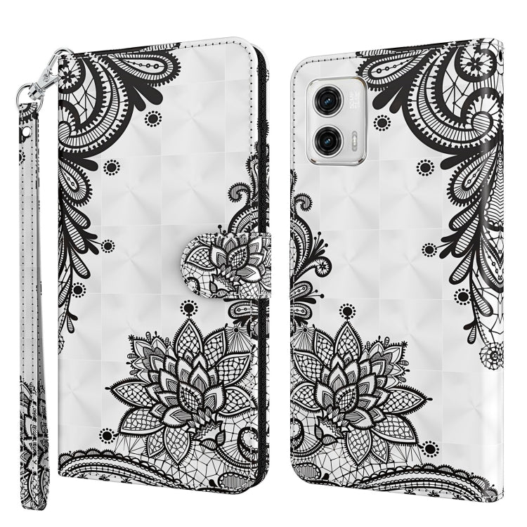 Modello di pittura 3D TPU + custodia per telefono in pelle PU, For Motorola Moto G73, For OnePlus 11