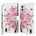 Modello di pittura 3D TPU + custodia per telefono in pelle PU, For Motorola Moto G73, For OnePlus 11