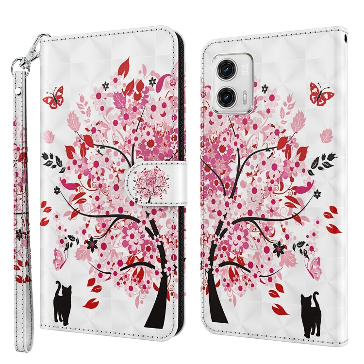 Modello di pittura 3D TPU + custodia per telefono in pelle PU, For Motorola Moto G73, For OnePlus 11