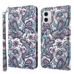 Modello di pittura 3D TPU + custodia per telefono in pelle PU, For Motorola Moto G73, For OnePlus 11