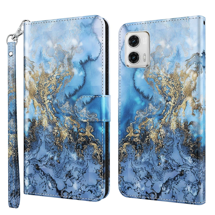 Modello di pittura 3D TPU + custodia per telefono in pelle PU, For Motorola Moto G73, For OnePlus 11